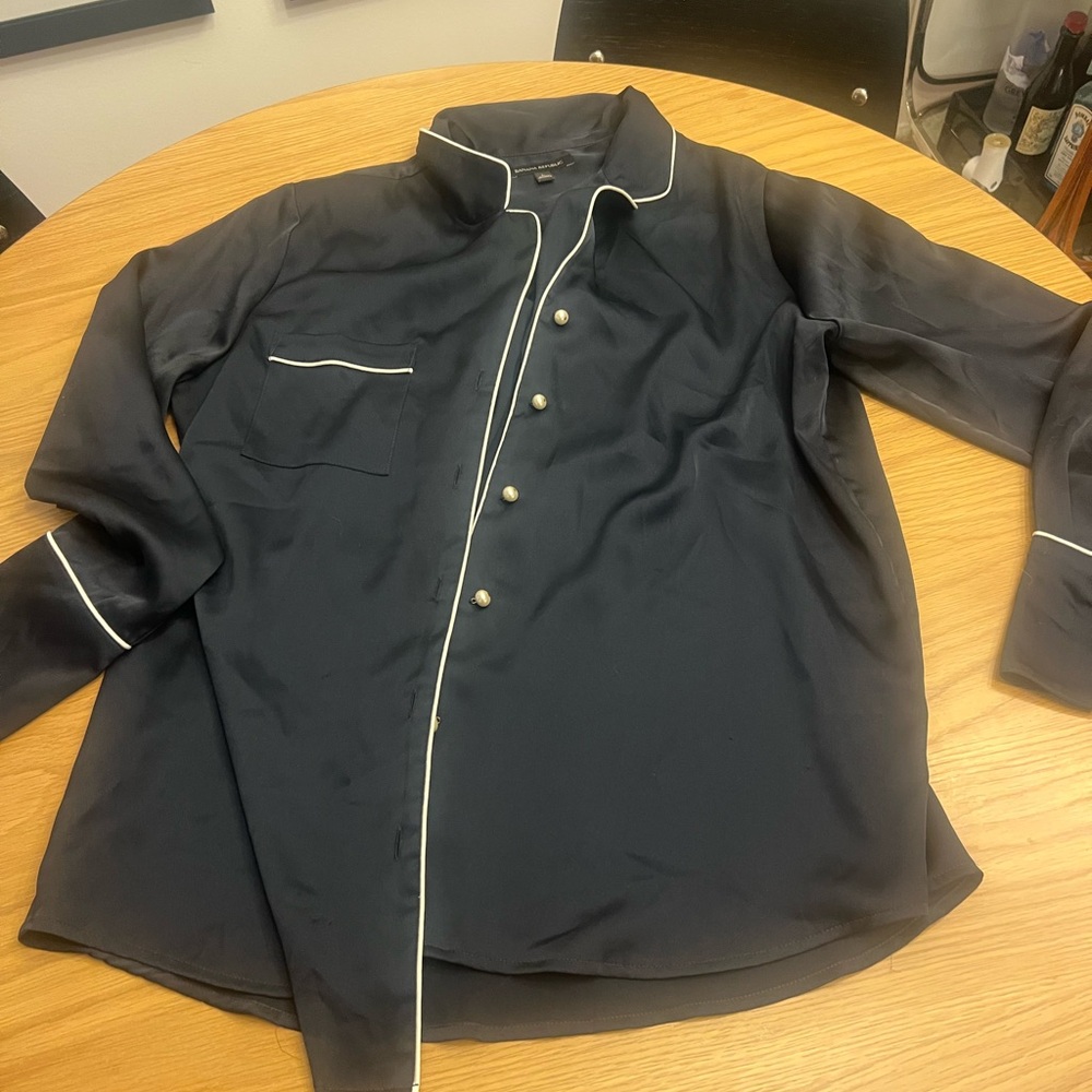 Banana Republic Navy Silky Shirt - L